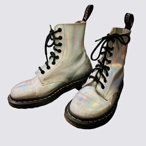 Women’s Dr. Martens holographic lace up boots - Picture 9 of 9
